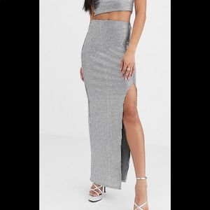 Metallic Maxi Skirt, size US4